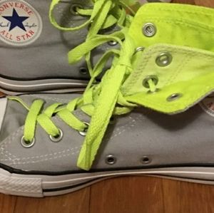 neon green converse low tops